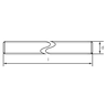 Gewindestange DIN 976, Edelstahl A2, 2 m