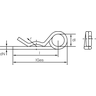 Federstecker DIN 11024, Stahl verzinkt